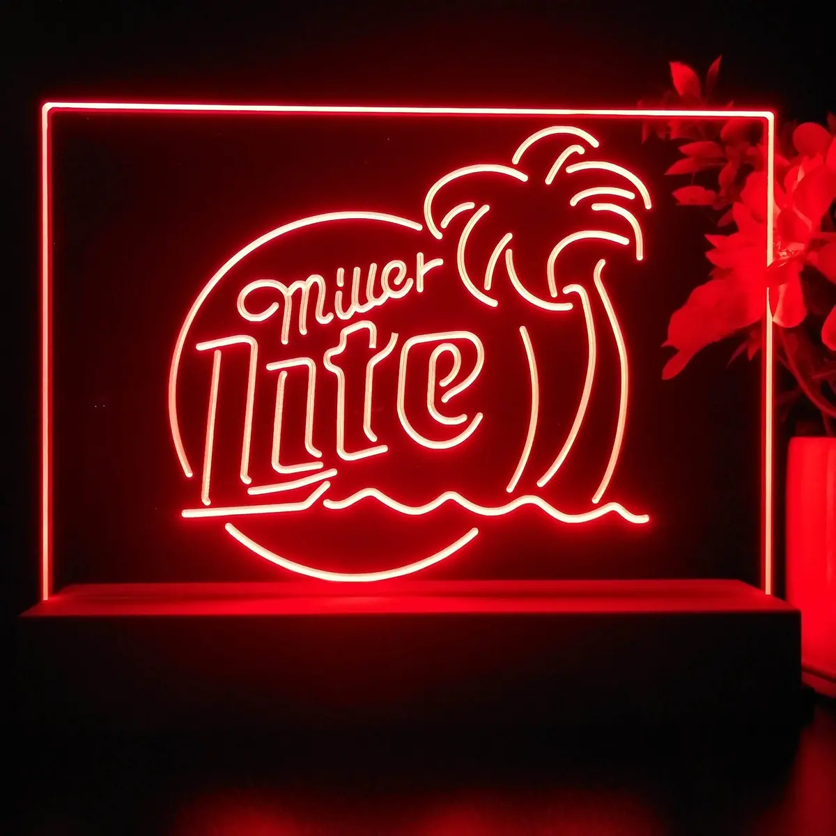 Miller Palm Tree Neon Sign Pub Bar Lamp 1