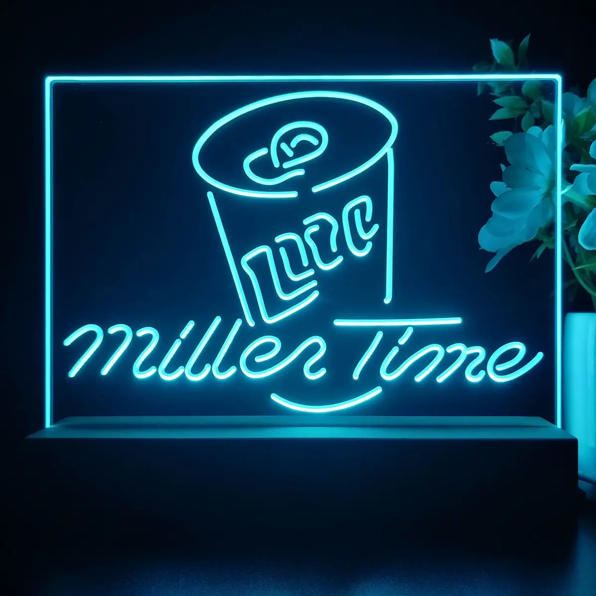 Miller Lite Time Can Neon Sign Pub Bar Lamp 2