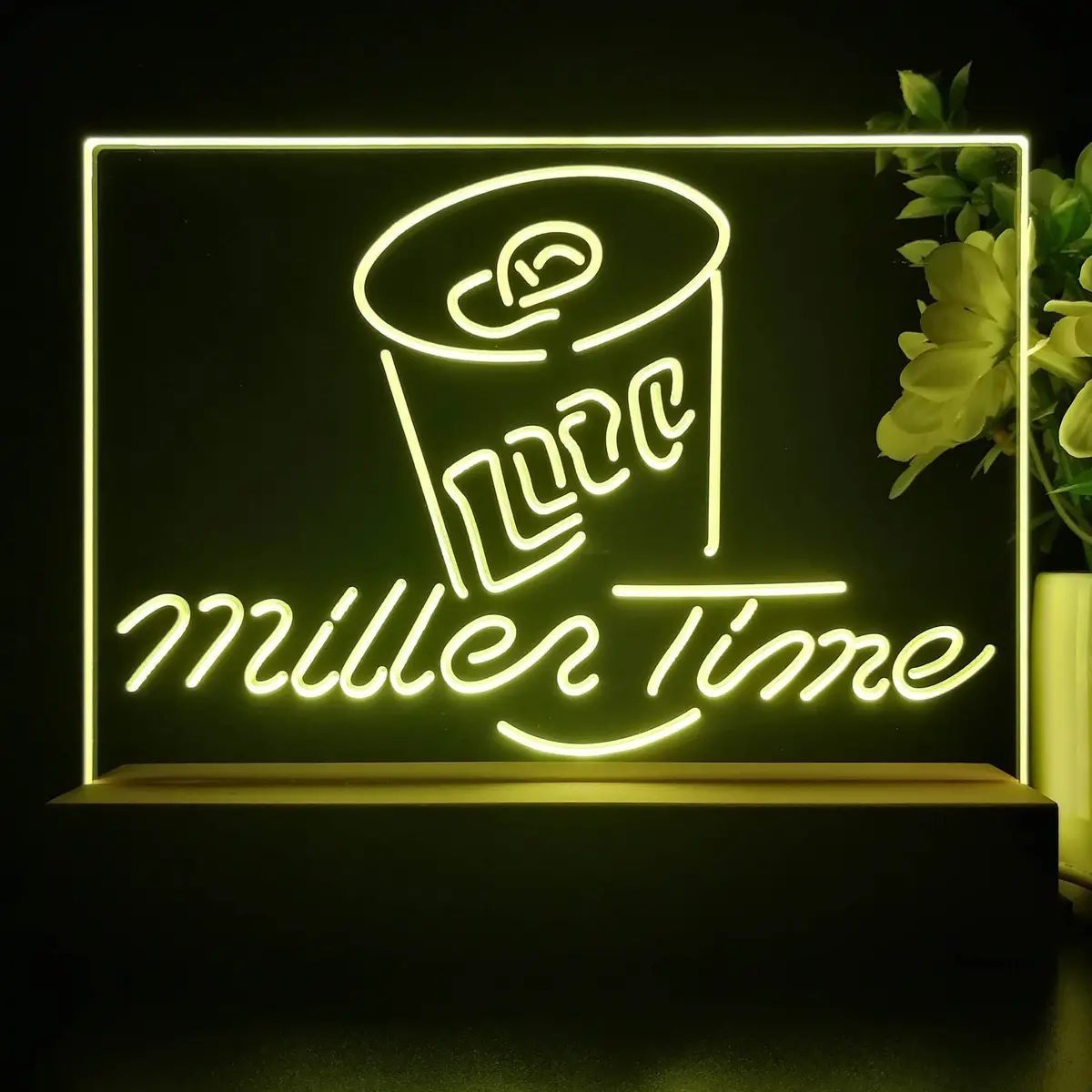 Miller Lite Time Can Neon Sign Pub Bar Lamp 1