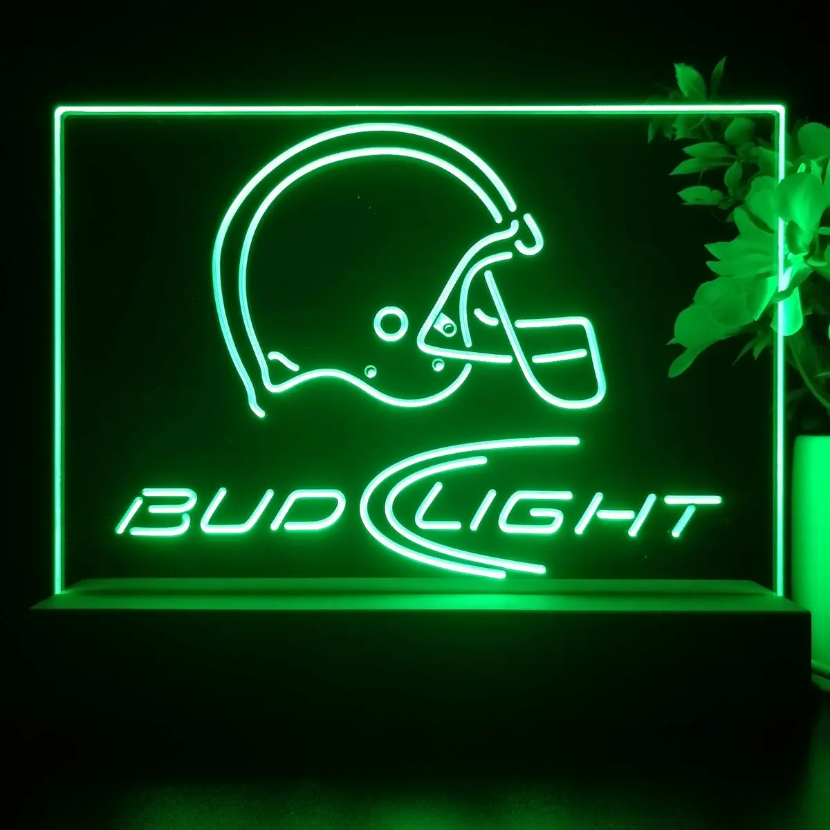 Bud Light Helmet Football Club Neon Sign Pub Bar Lamp 1