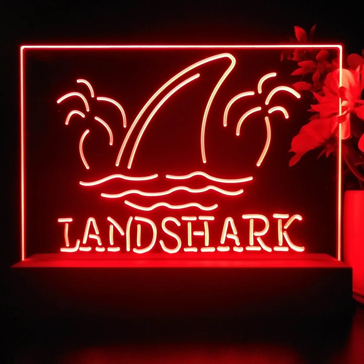 Landshark Palm Tree Island Neon Sign Pub Bar Lamp 1