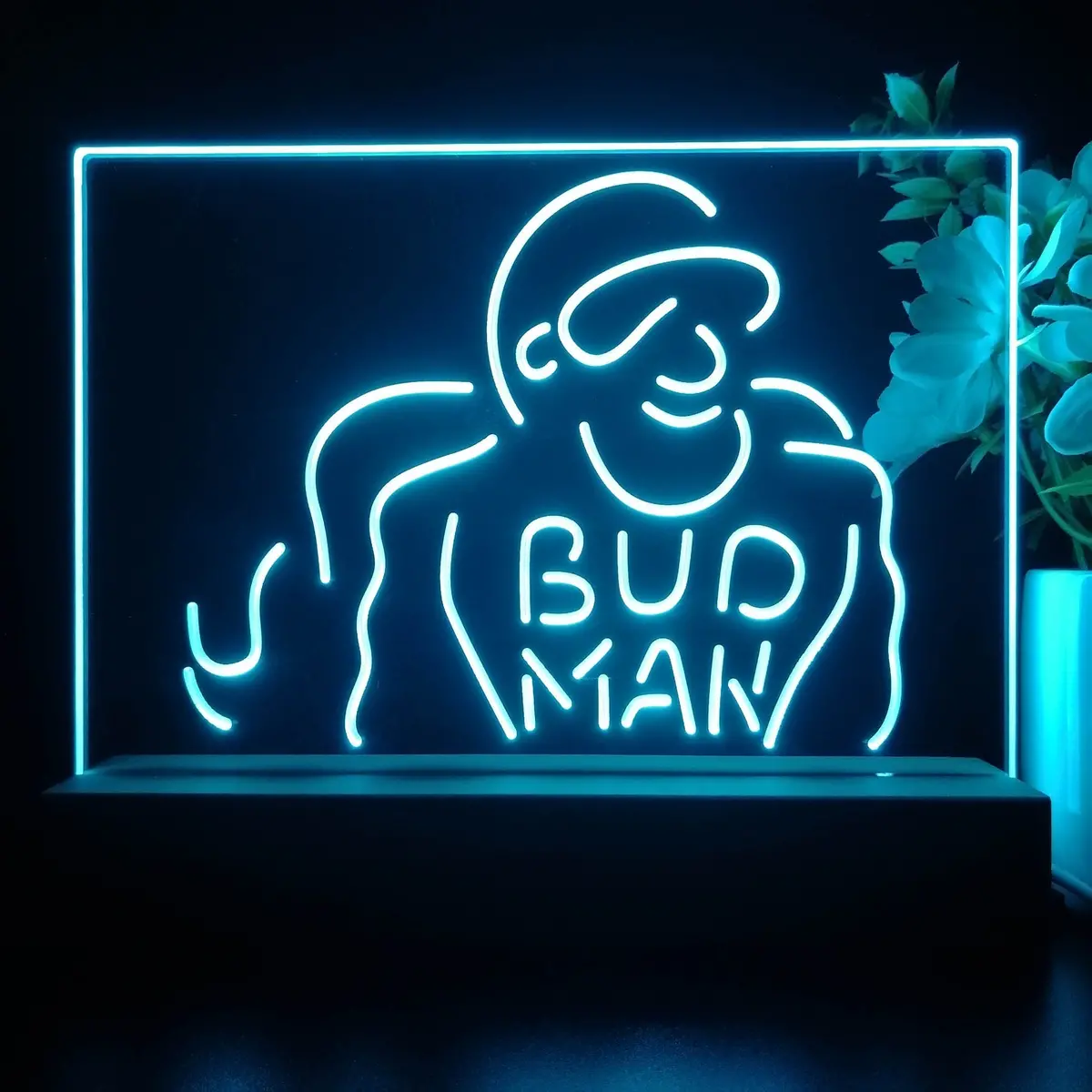 Bud Man Beer Man Cave Neon Sign Pub Bar Lamp 2