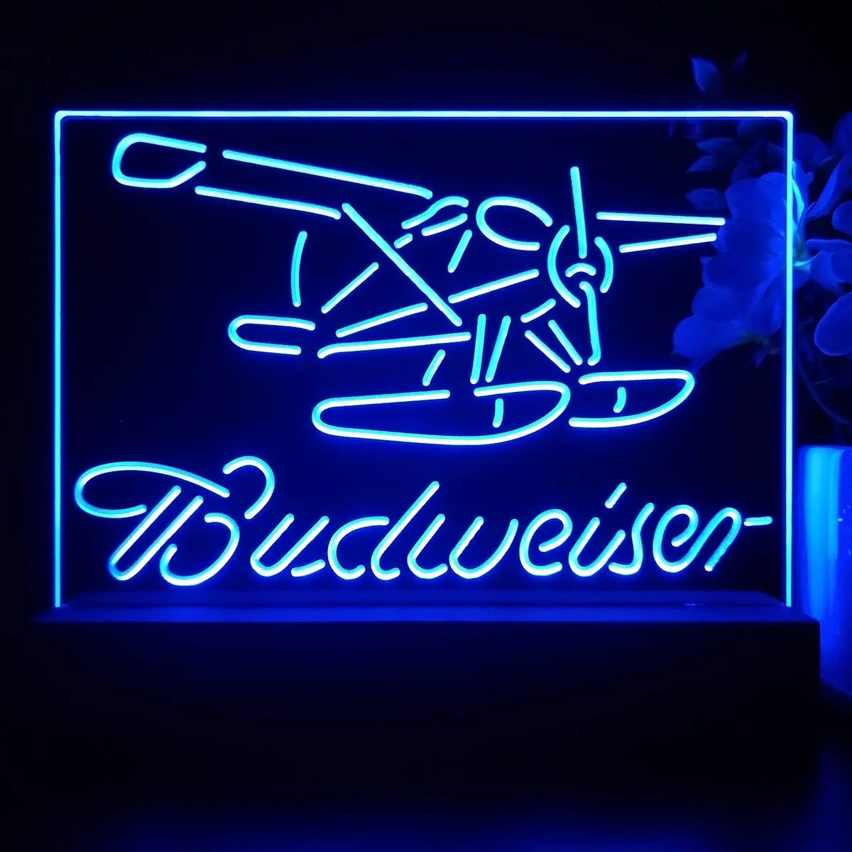 Budweiser Plane Neon Sign Pub Bar Lamp 1