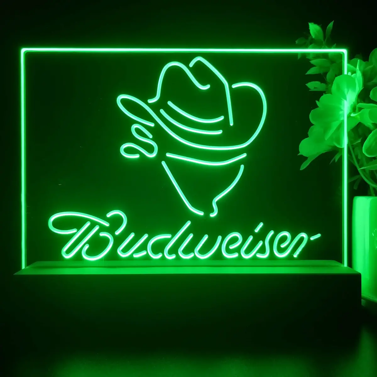 Budweiser Cowboy Neon Sign Pub Bar Lamp 2