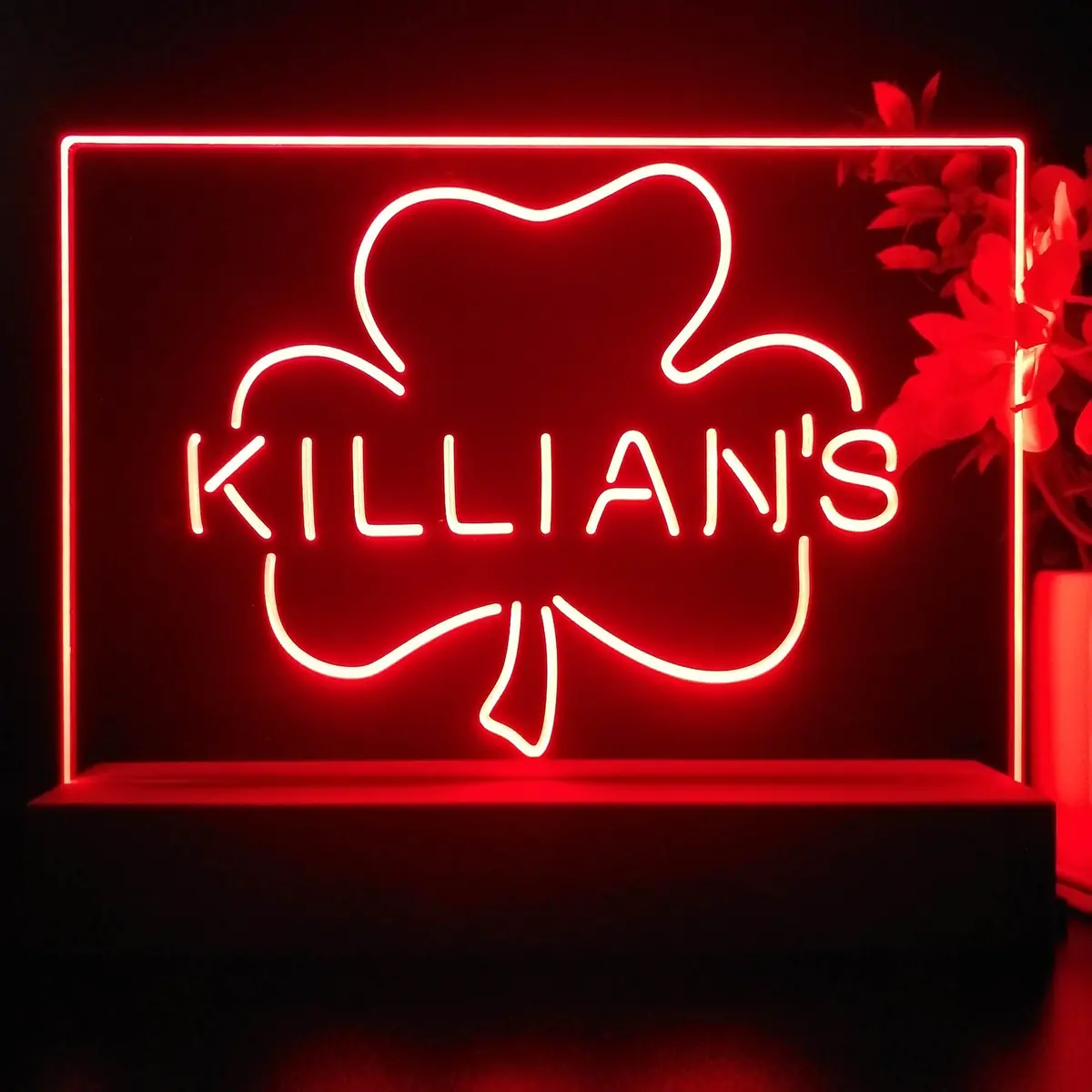 George Killian's Irish Red Shamrock Neon Sign Pub Bar Lamp 1