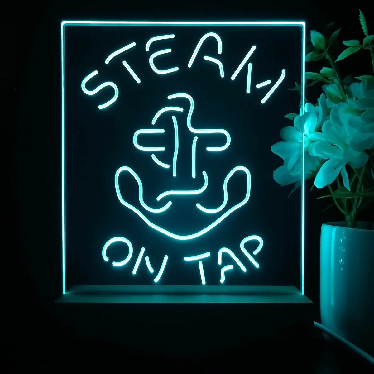 Anchor Steam Beer On Tap Bar Night Light Neon Pub Bar Lamp 1