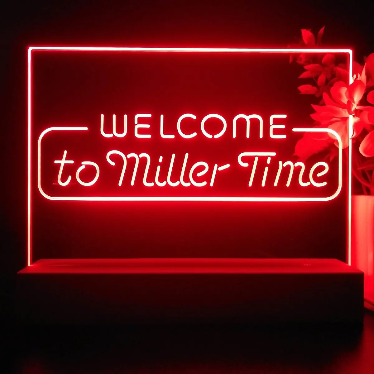Welcome Miller Time Bar Neon Sign Pub Bar Lamp 1