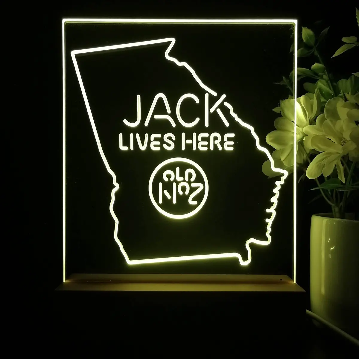 Georgia Jack Lives Here Night Light Neon Pub Bar Lamp 1
