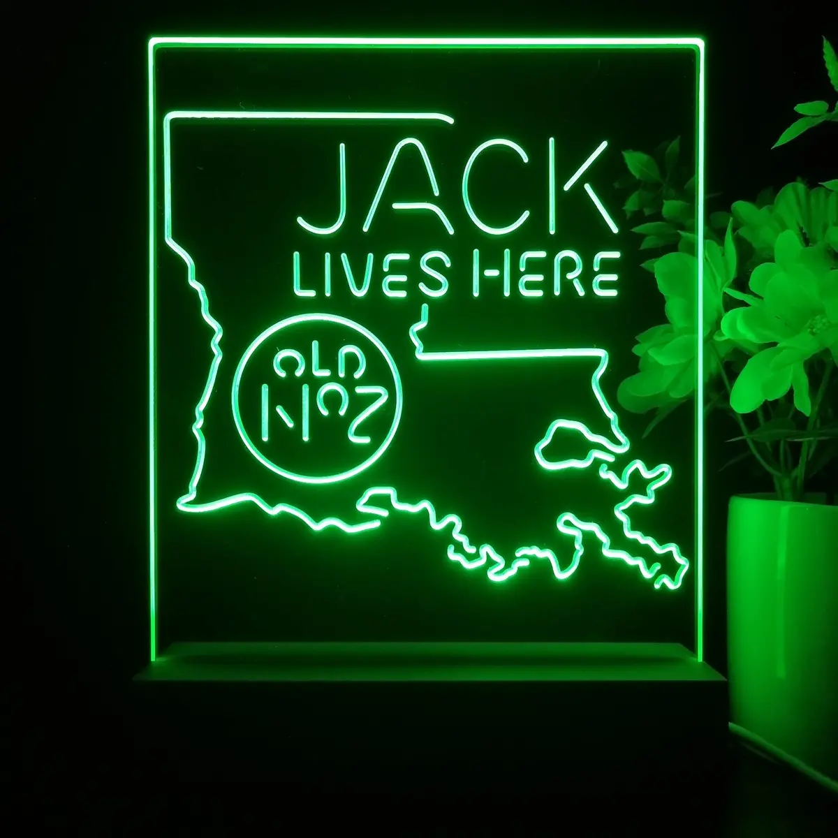 Louisiana Jack Lives Here 3D Illusion Night Light Desk Lamp 1
