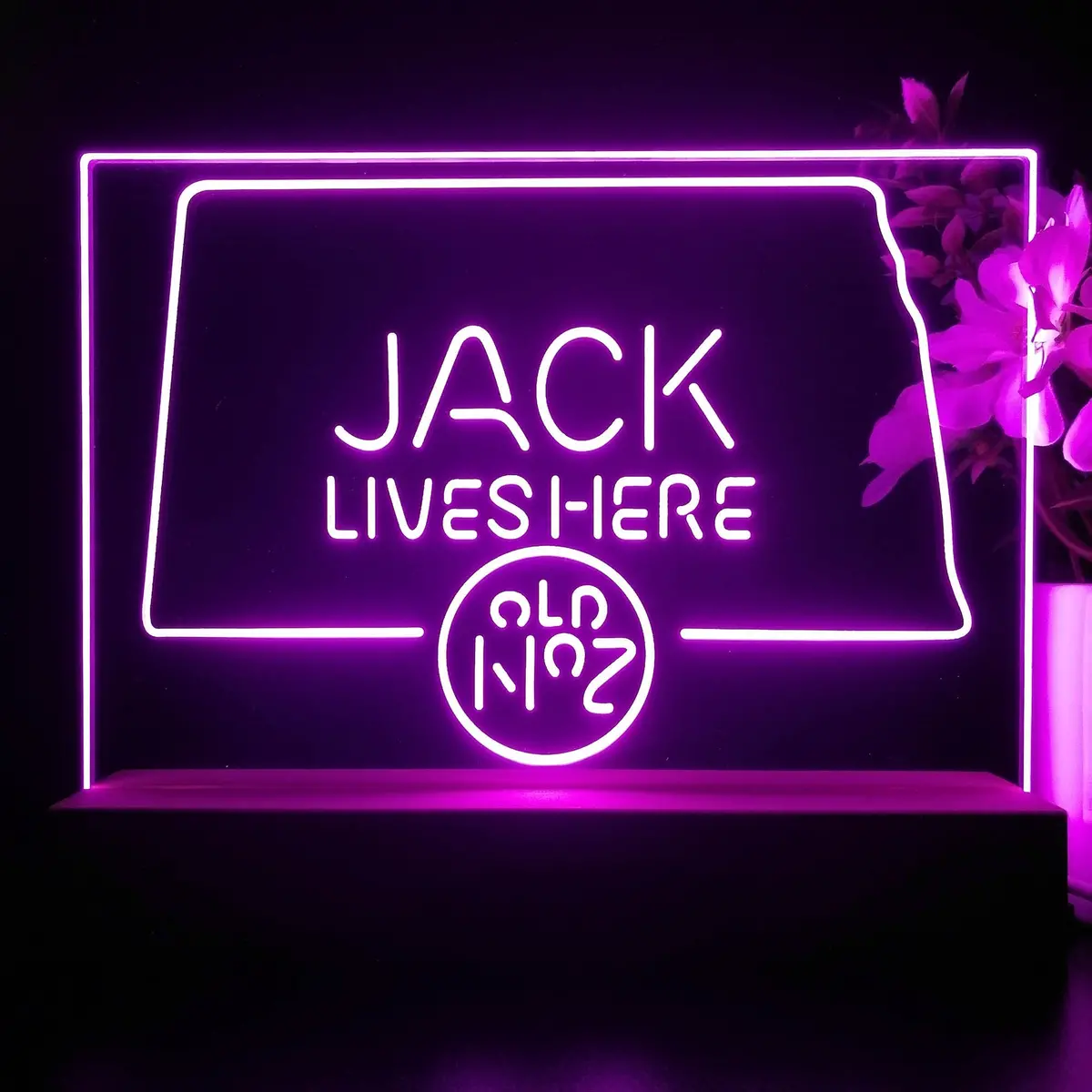 North Dakota Jack Lives Here Neon Sign Pub Bar Lamp 2