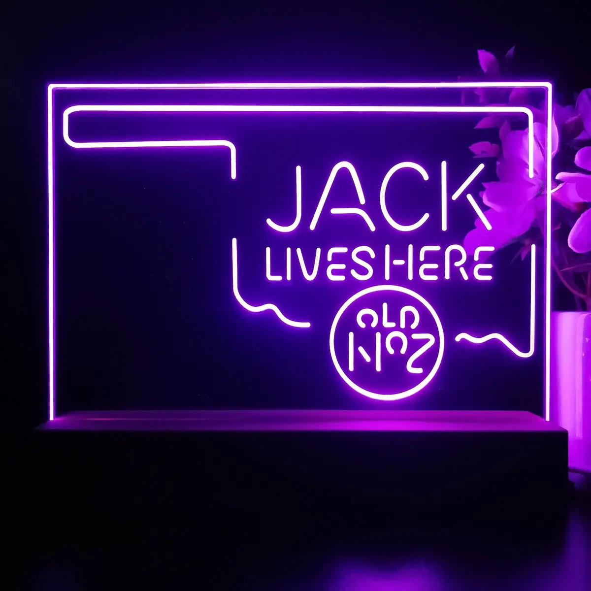 Oklahoma Jack Lives Here Neon Sign Pub Bar Lamp 1