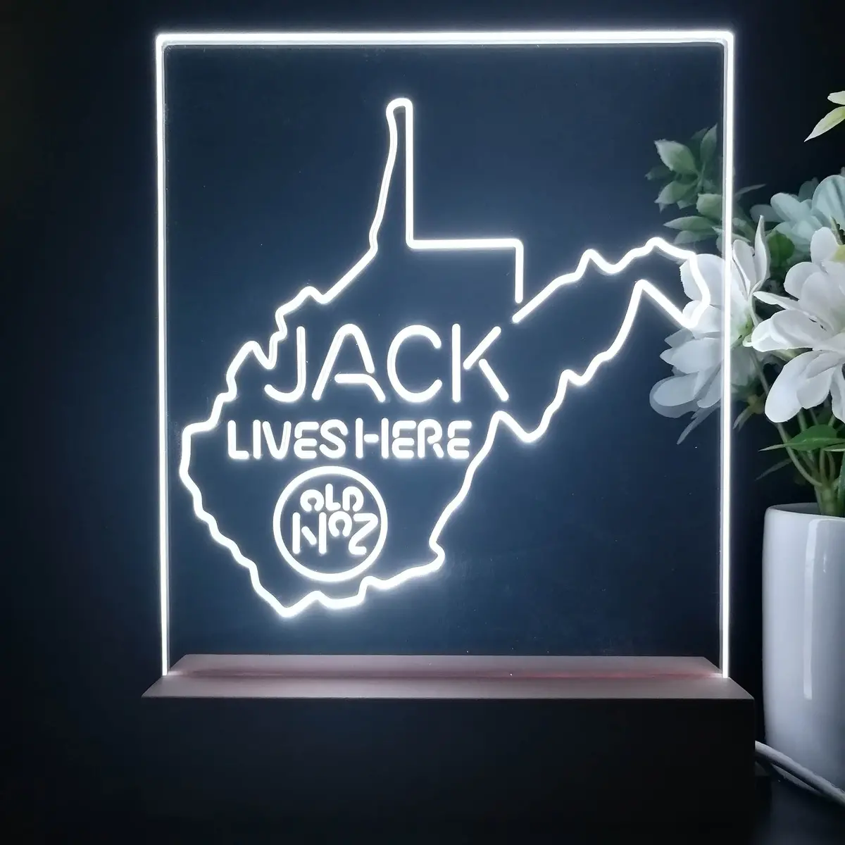 West Viginia Jack Lives Here 3D Illusion Night Light Desk Lamp 1