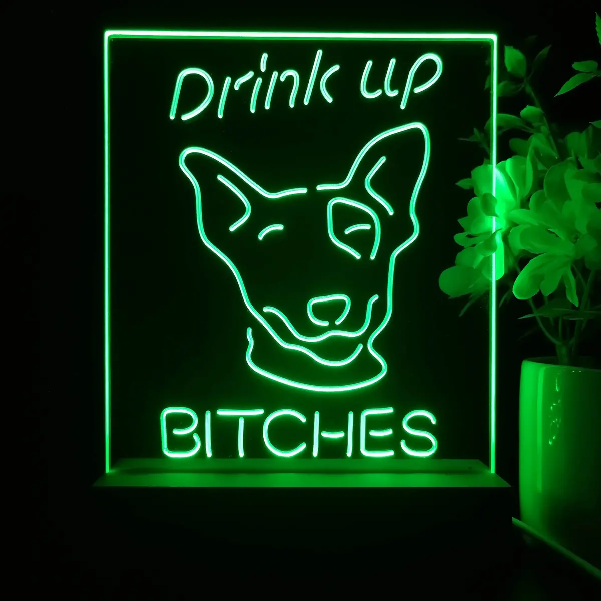Bud Light Drink Up Mackenzie Night Light Neon Pub Bar Lamp 2