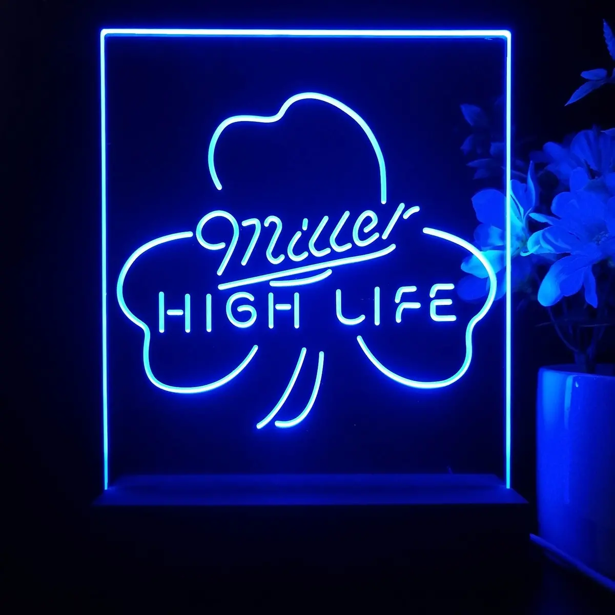 Miller High Life Shamrock 3D Illusion Night Light Desk Lamp 1