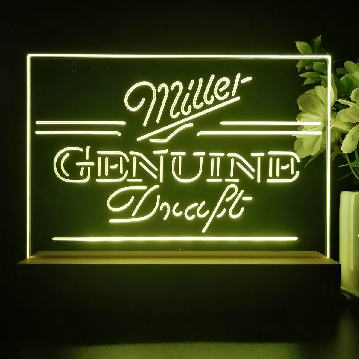 Miller Genuine Draft Neon Sign Pub Bar Lamp 1