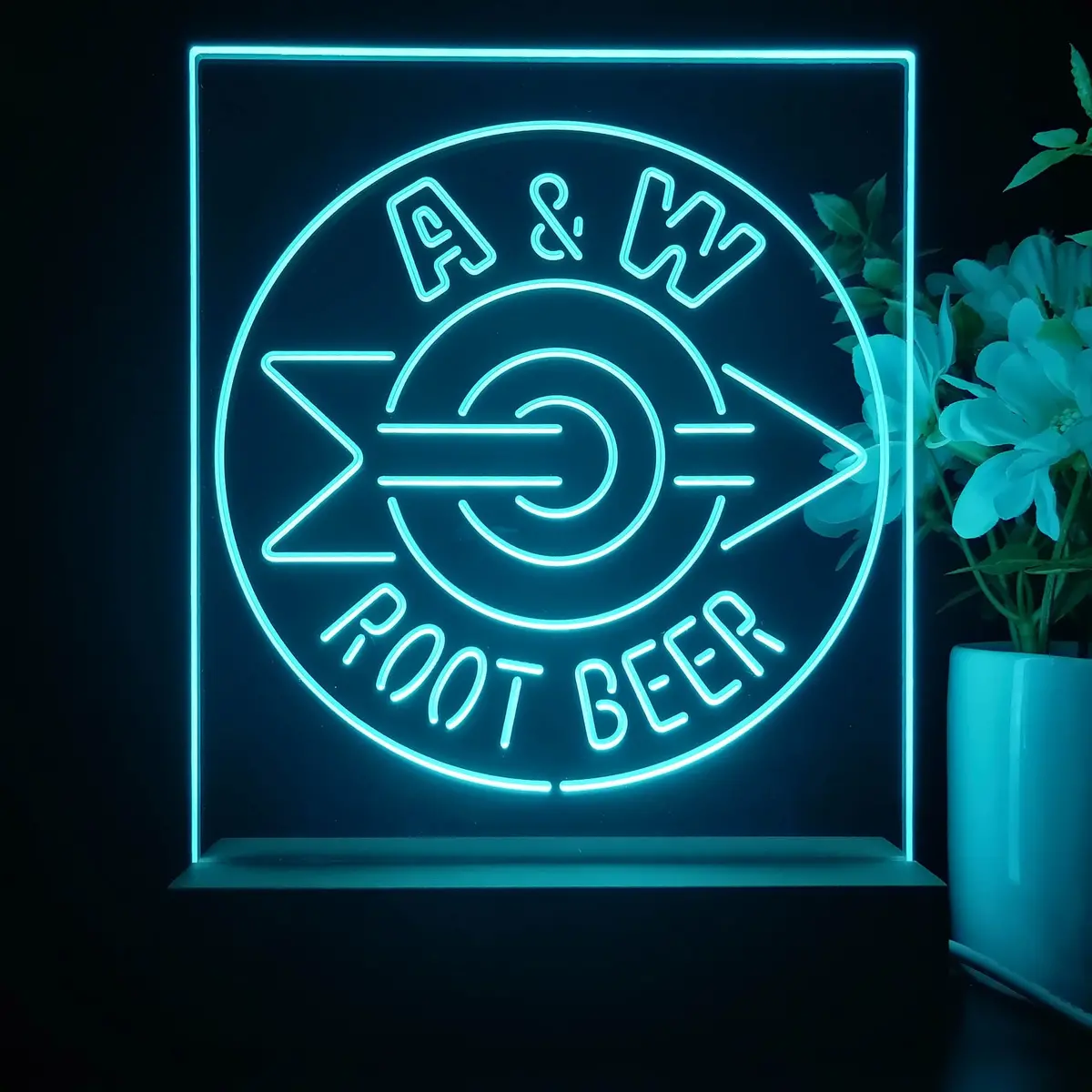 A & W Root Beer 3D Illusion Night Light Desk Lamp 2