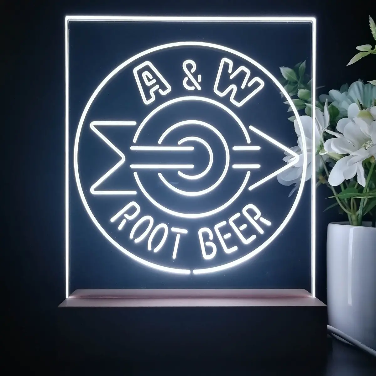 A & W Root Beer 3D Illusion Night Light Desk Lamp 1