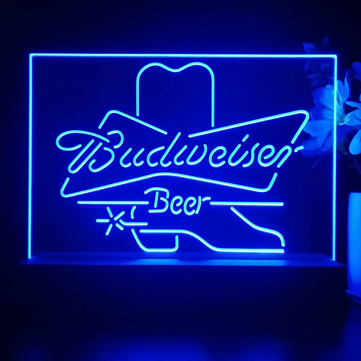 Budweisers Cowboys Boot Home Beer Bar Decoration Gifts Neon Sign Pub Bar Lamp 1