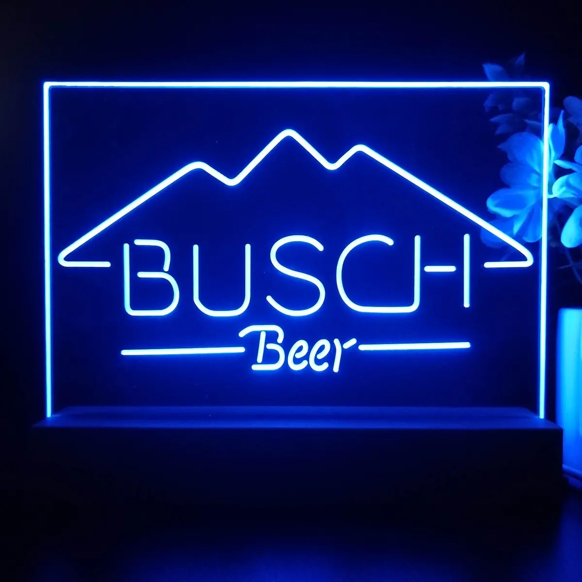 Buschs Beer Mountain Neon Sign Pub Bar Lamp 1
