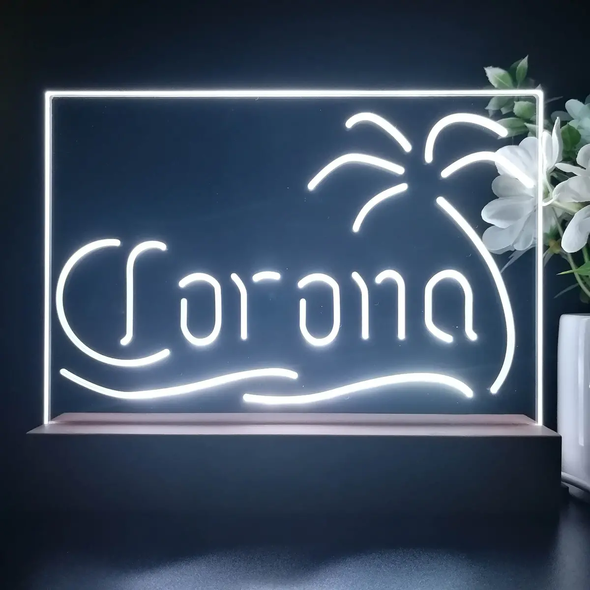Coronas Palm Tree Island Neon Sign Pub Bar Lamp 1