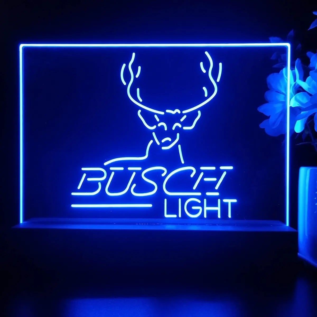 Buschs Deer Hunting Beer Light Neon Sign Pub Bar Lamp 1