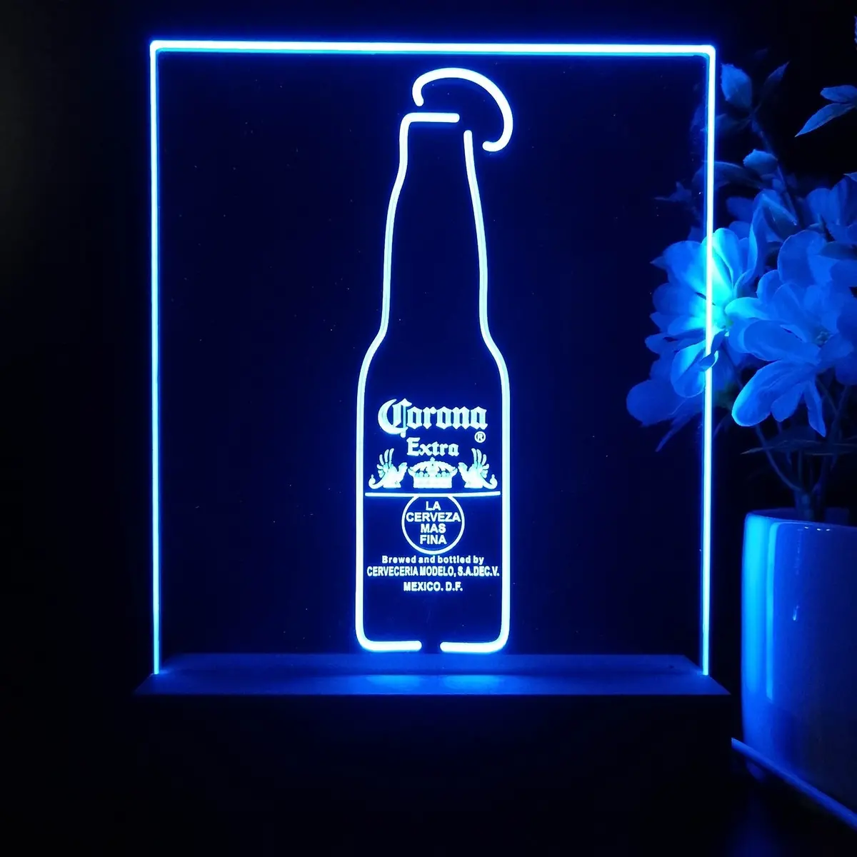 Corona Lime Lemon Bottle Night Light Neon Pub Bar Lamp 2