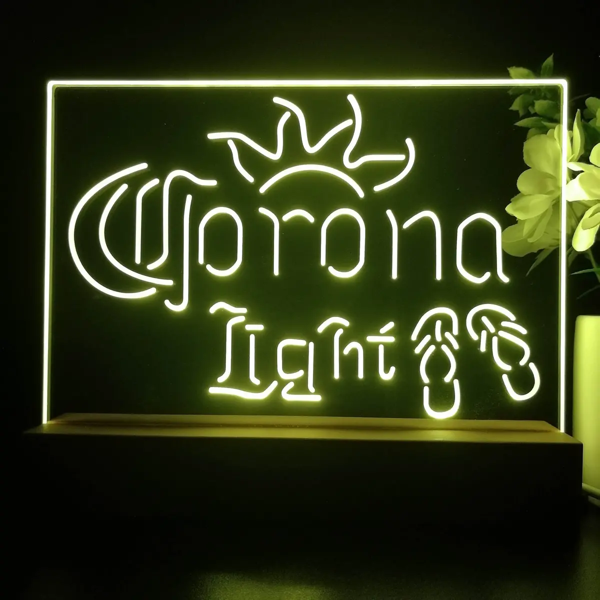 Corona Light Flip Flop Beach Neon Sign Pub Bar Lamp 1