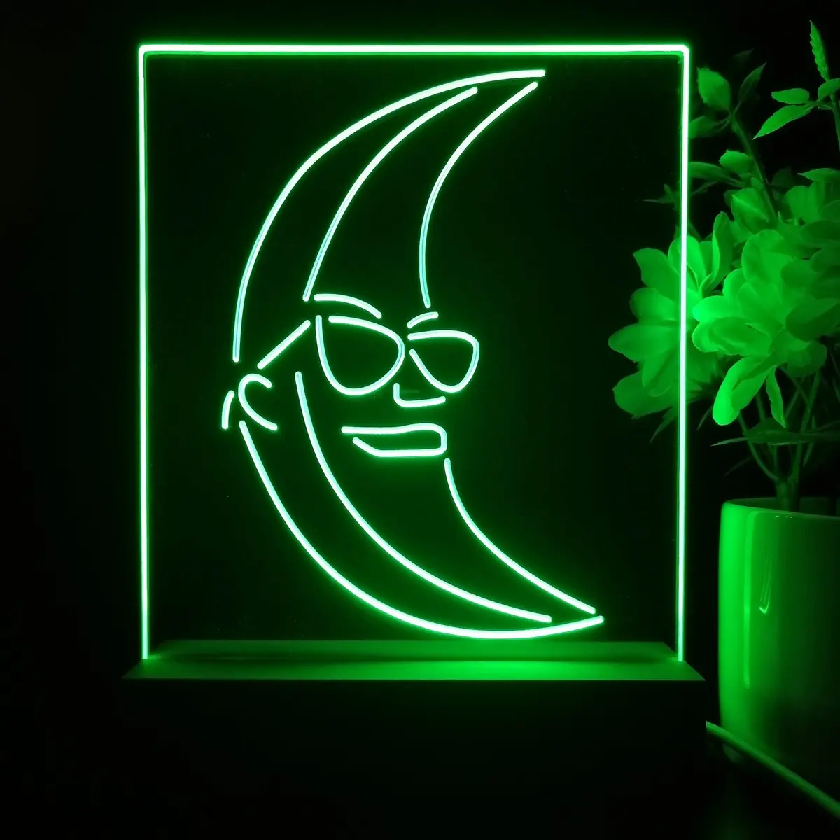 Blue Moon Beer Sunglasses Night Light Neon Pub Bar Lamp 2