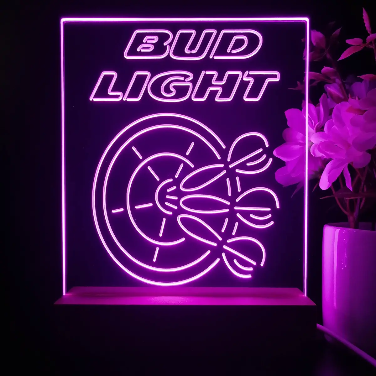 Bud Light Dart Bar Night Light Neon Pub Bar Lamp 2