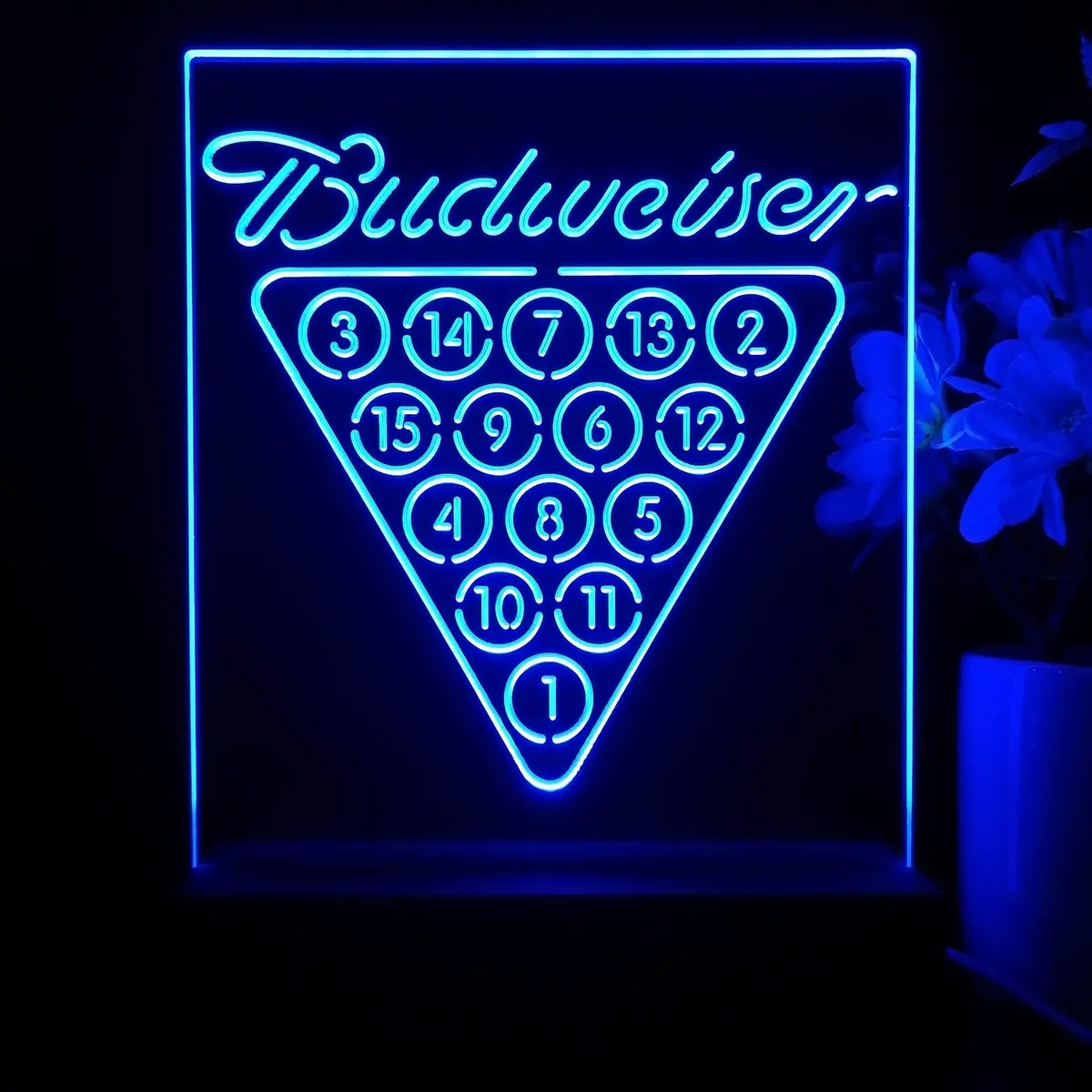 Budweisers Pool Room Home Beer Bar Led Neon Light Decoration Gifts 3D Illusion Night Light Desk Lamp 1
