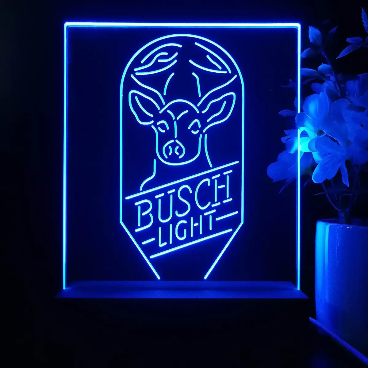 Busch Light Deer Night Light Neon Pub Bar Lamp 2