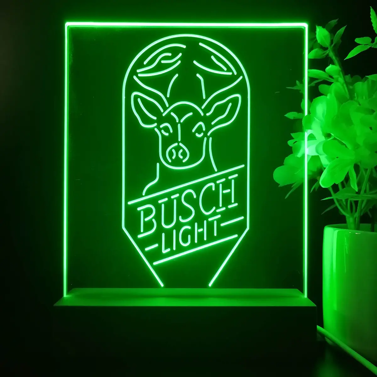 Busch Light Deer Night Light Neon Pub Bar Lamp 1