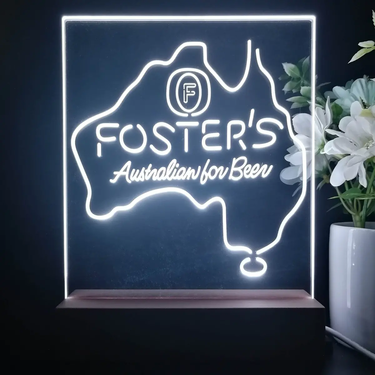 Foster Australian Beer Map 3D Illusion Night Light Desk Lamp 1