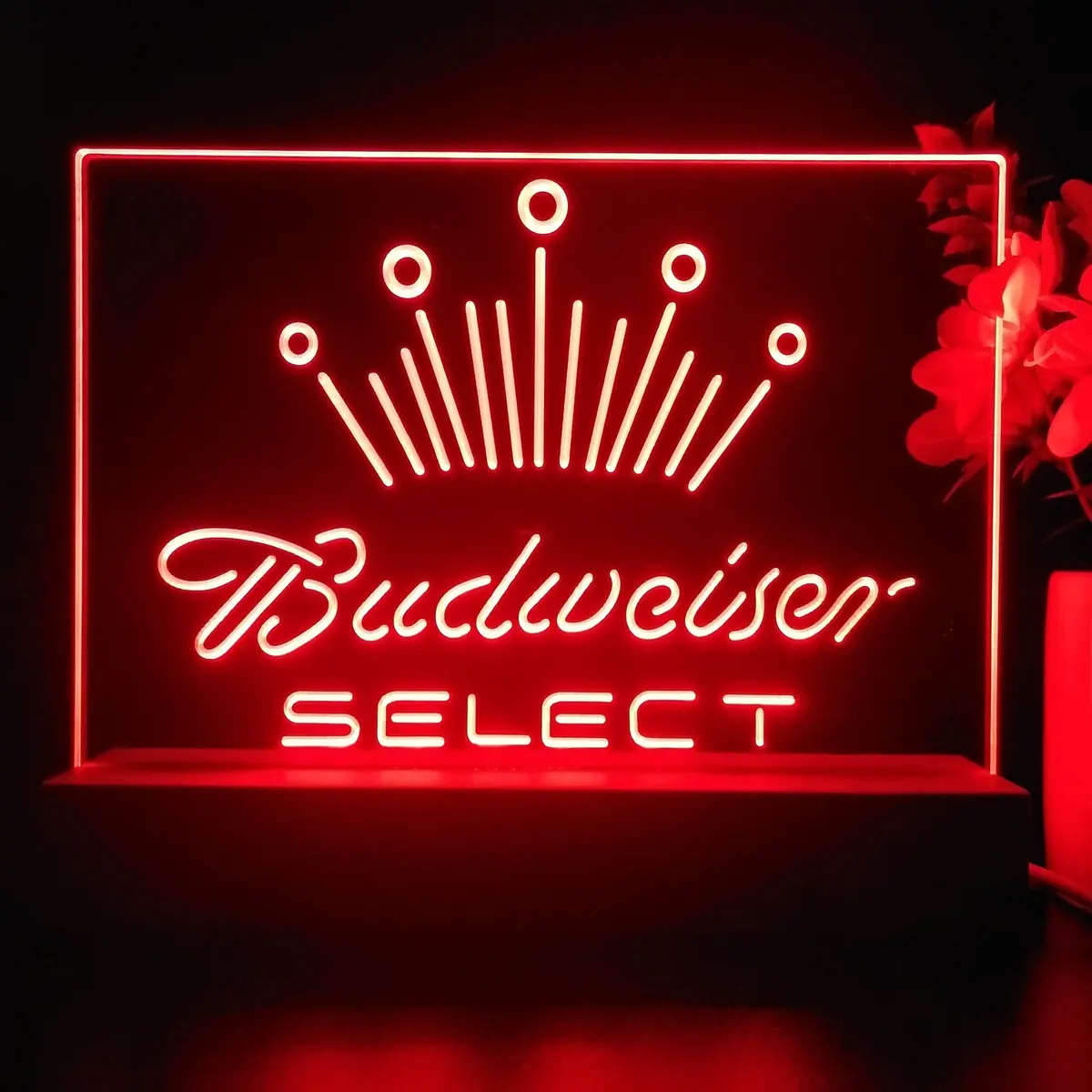 Budweisers Select Crown Classic Neon Sign Pub Bar Lamp 1