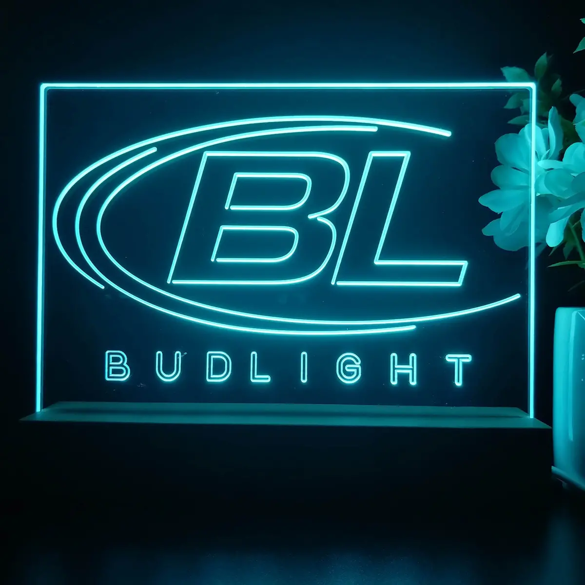 Bud Light Beer Shape Neon Sign Pub Bar Lamp 2