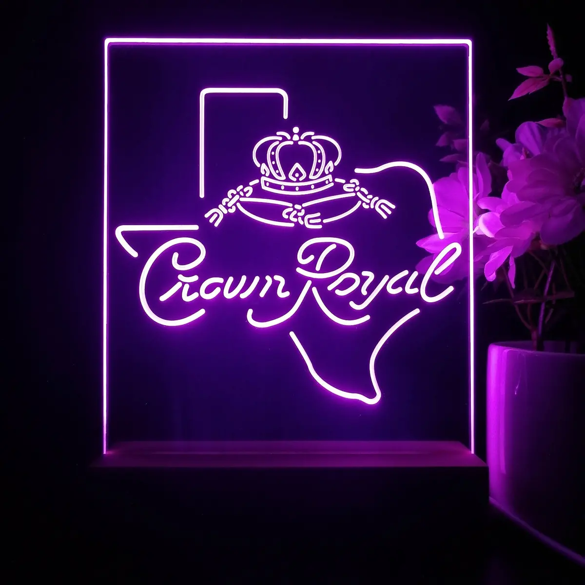 Crown Royal Texas Star 3D Illusion Night Light Desk Lamp 2