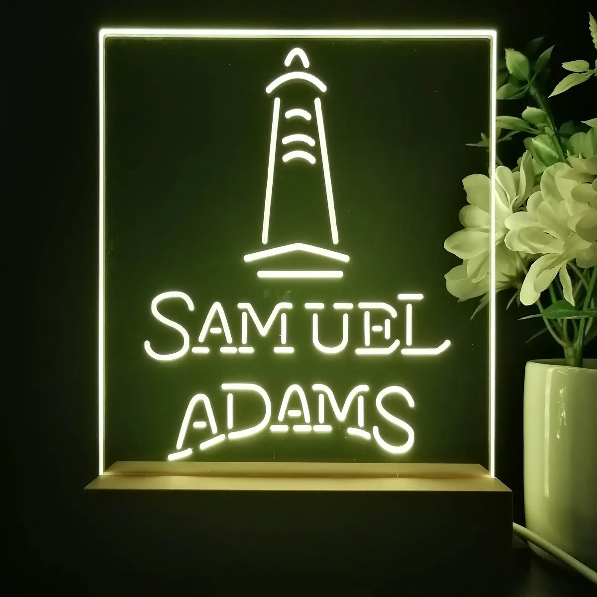 Samuel Adams Lighthouse Night Light Neon Pub Bar Lamp 1