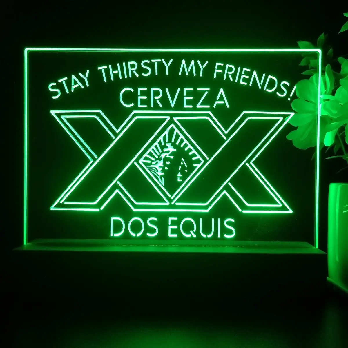 Xx Dos Equis Stay Thirsty My Friends Neon Sign Pub Bar Lamp 1