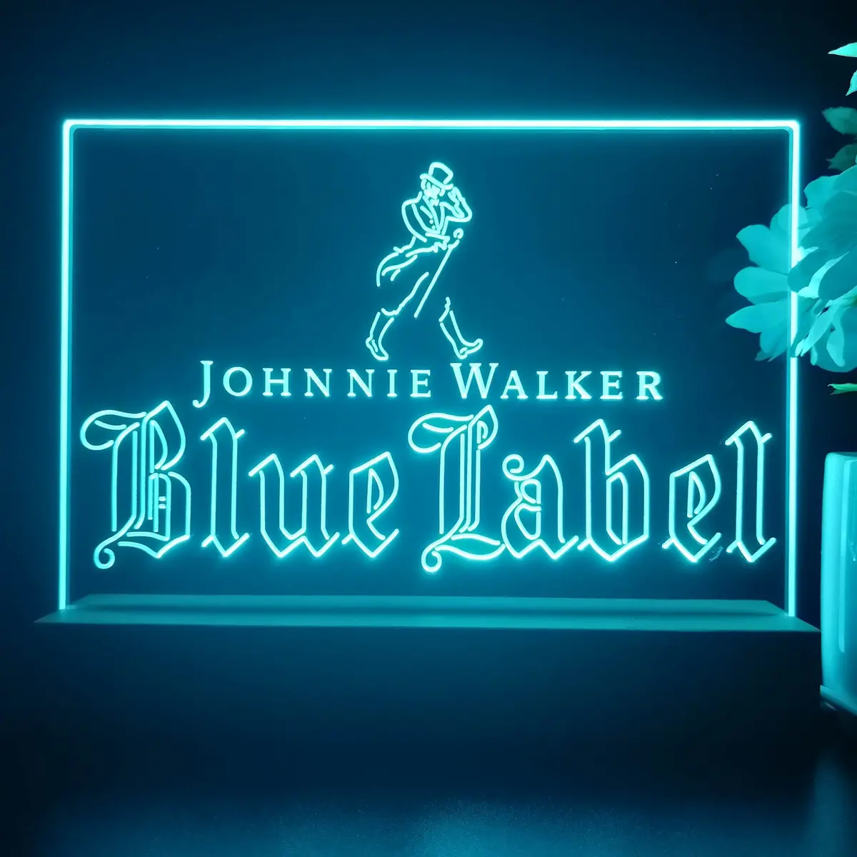 Johnnie Walker Blue Label Whiskey Neon Sign Pub Bar Lamp 1
