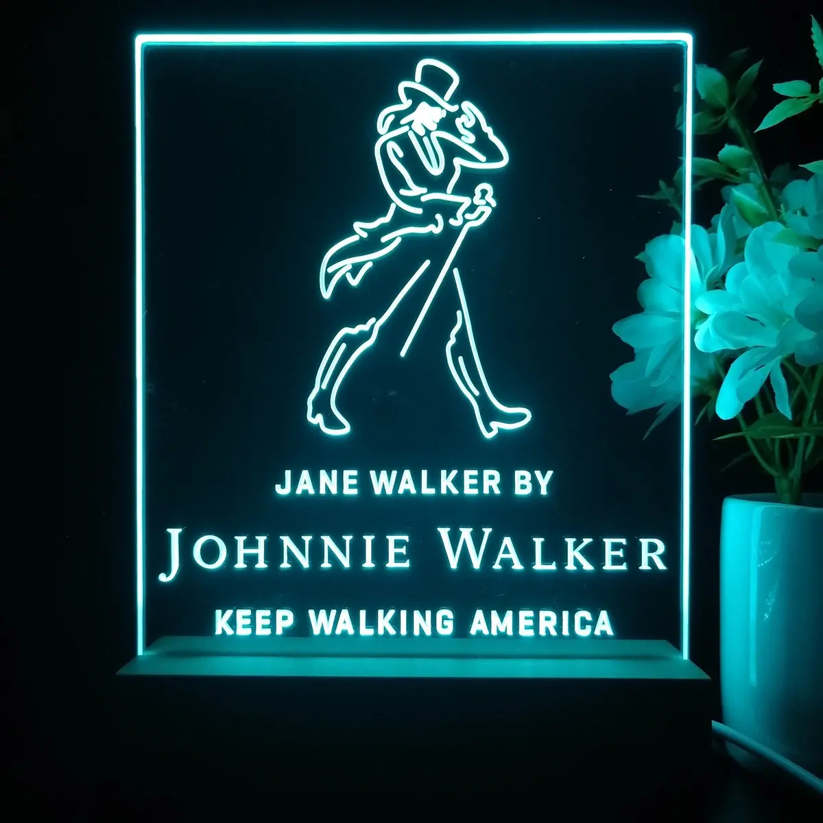 Jonnie Walker Keep Walking America Night Light Neon Pub Bar Lamp 1
