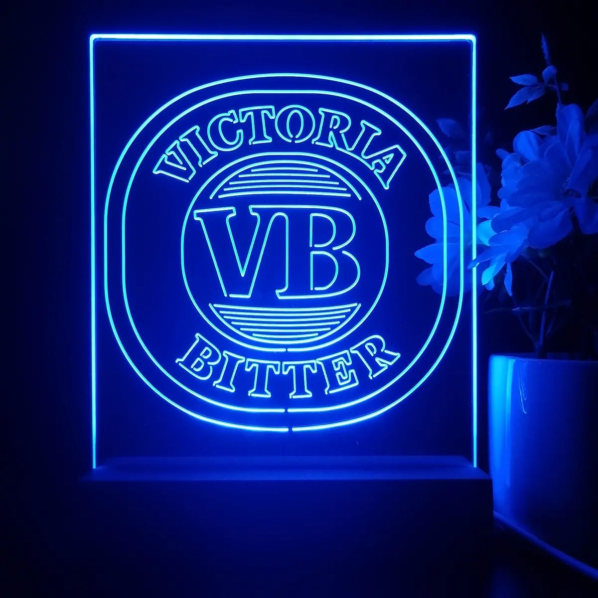 Victoria Bitter 3D Illusion Neon Night Light Desk Lamp 1