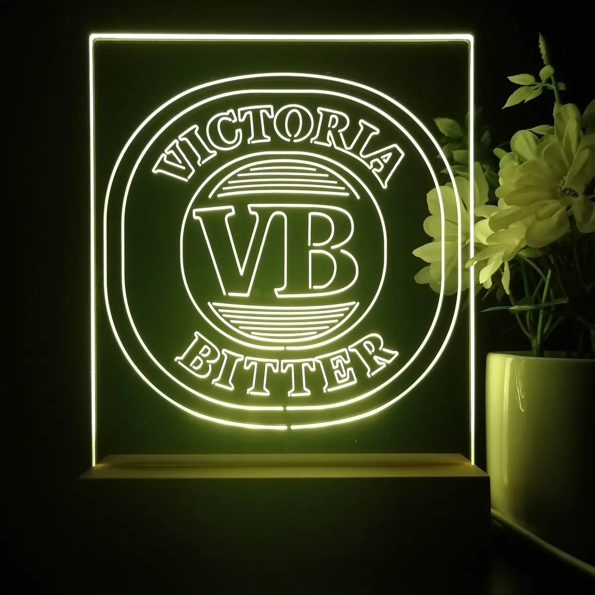 Victoria Bitter 3D Illusion Neon Night Light Desk Lamp 2