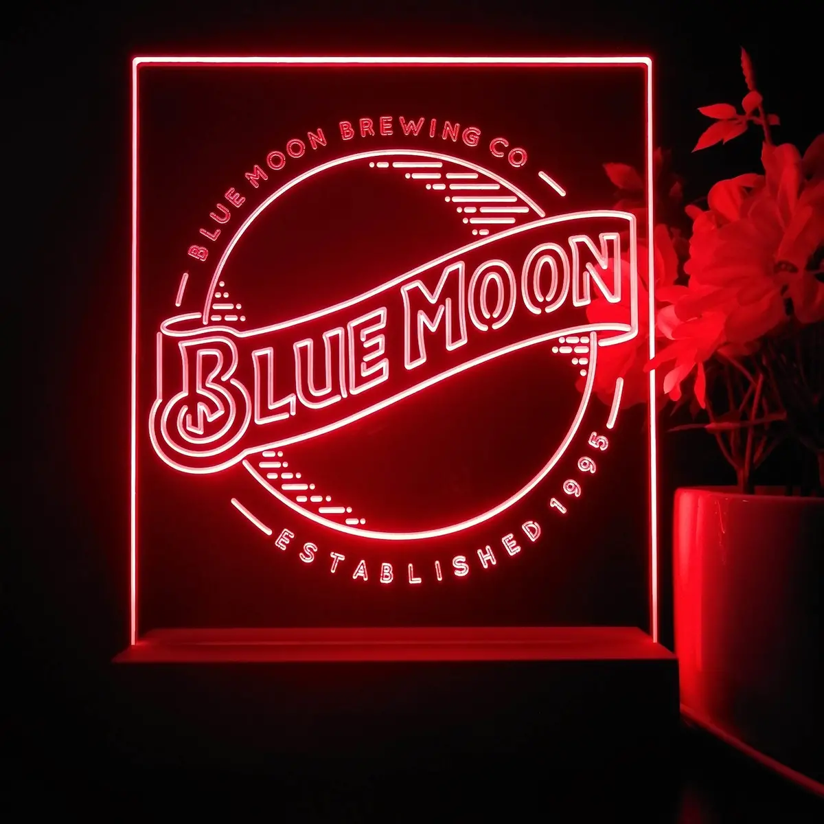 Blue Moon Bar 3D Illusion Night Light Desk Lamp 1