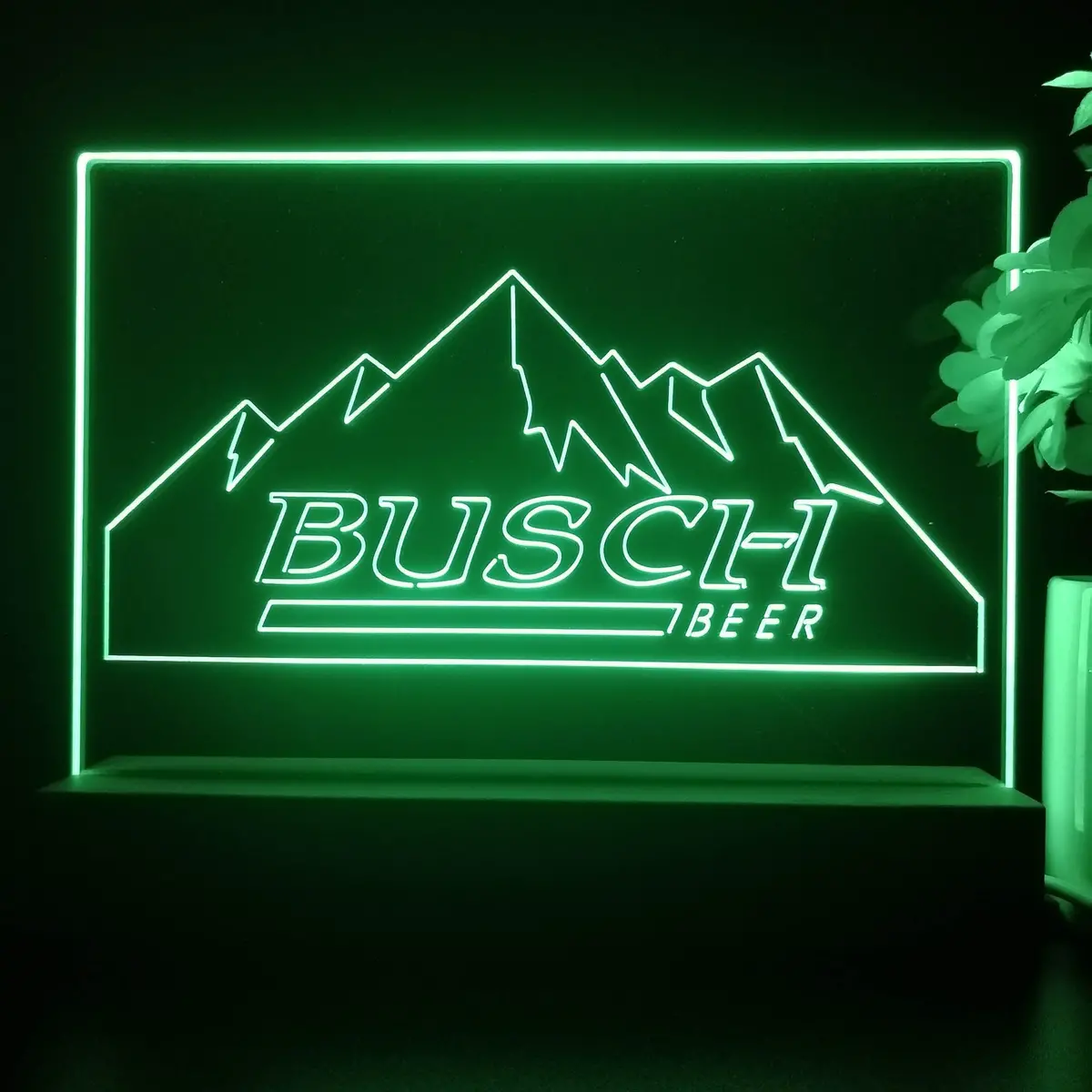 Busch Beer Ice Mountain Neon Sign Pub Bar Lamp 1