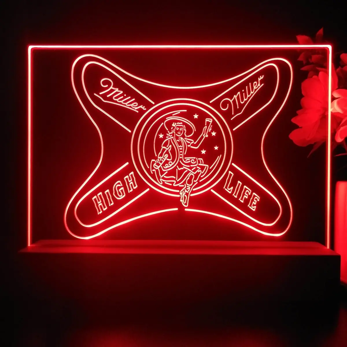 Miller High Life Girl Night Light Pub Bar Decor Lamp 1