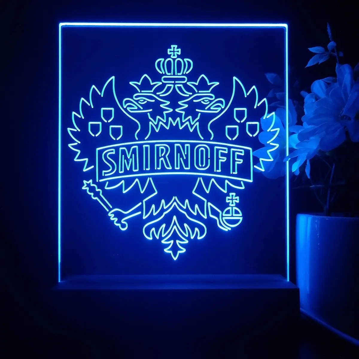 Smirnoff Vodka Wine 3D Illusion Night Light Desk Lamp 1