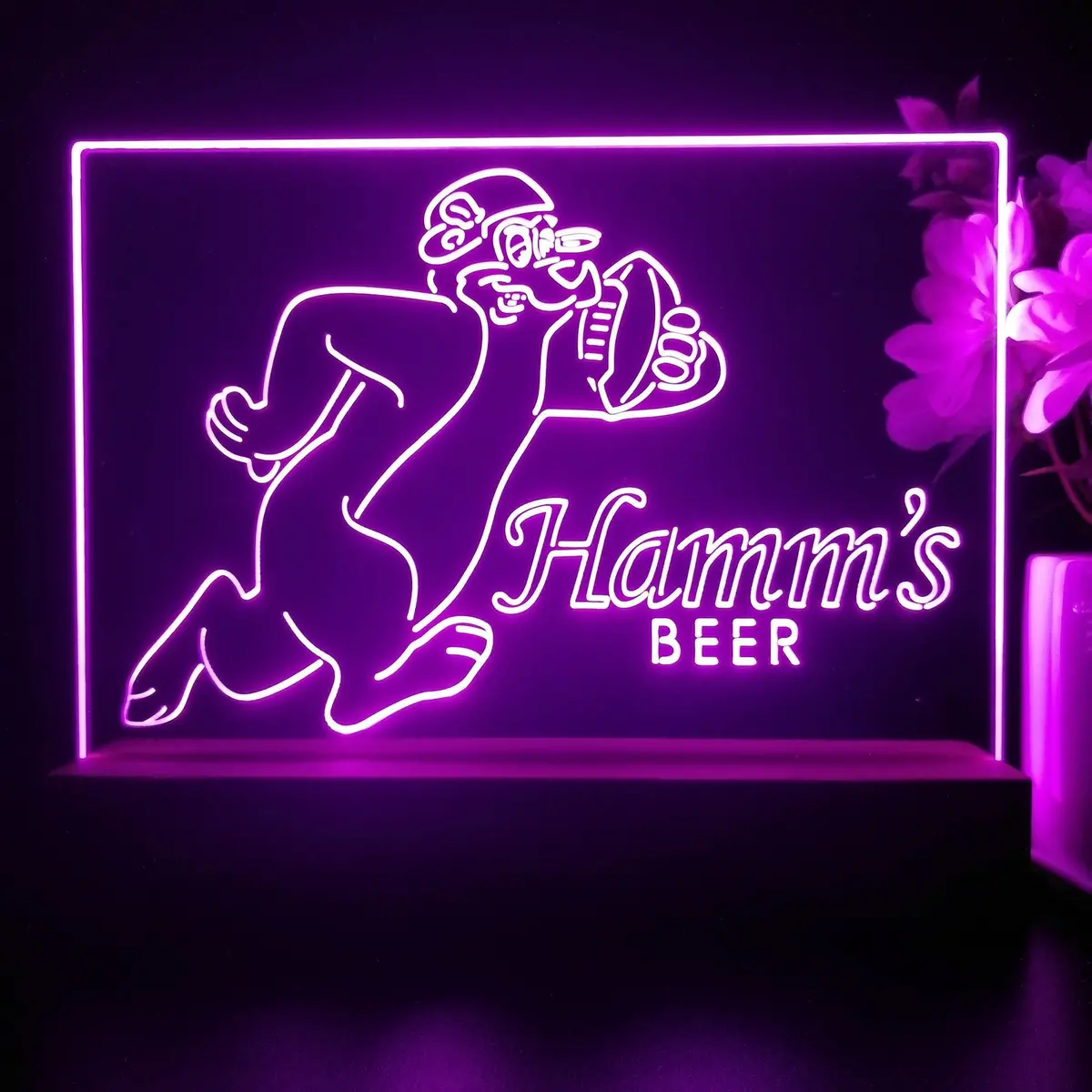 Hamm's Beer Bear Football Decoration Gifts Neon Sign Pub Bar Decor Lamp 1