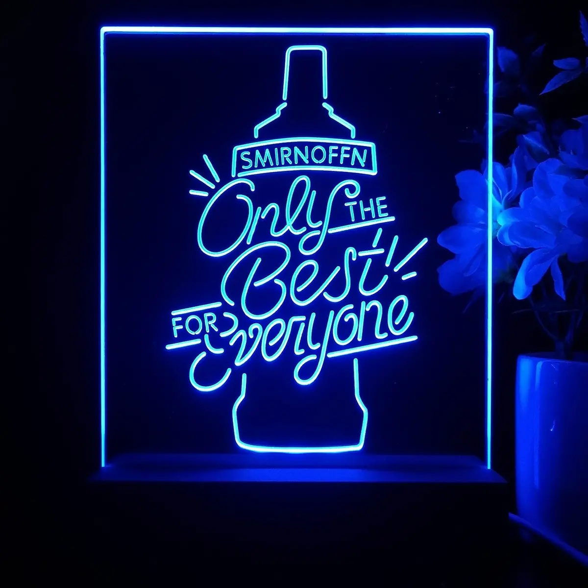 Smirnoff Only The Best For Everyone Night Light Neon Pub Bar Lamp 1