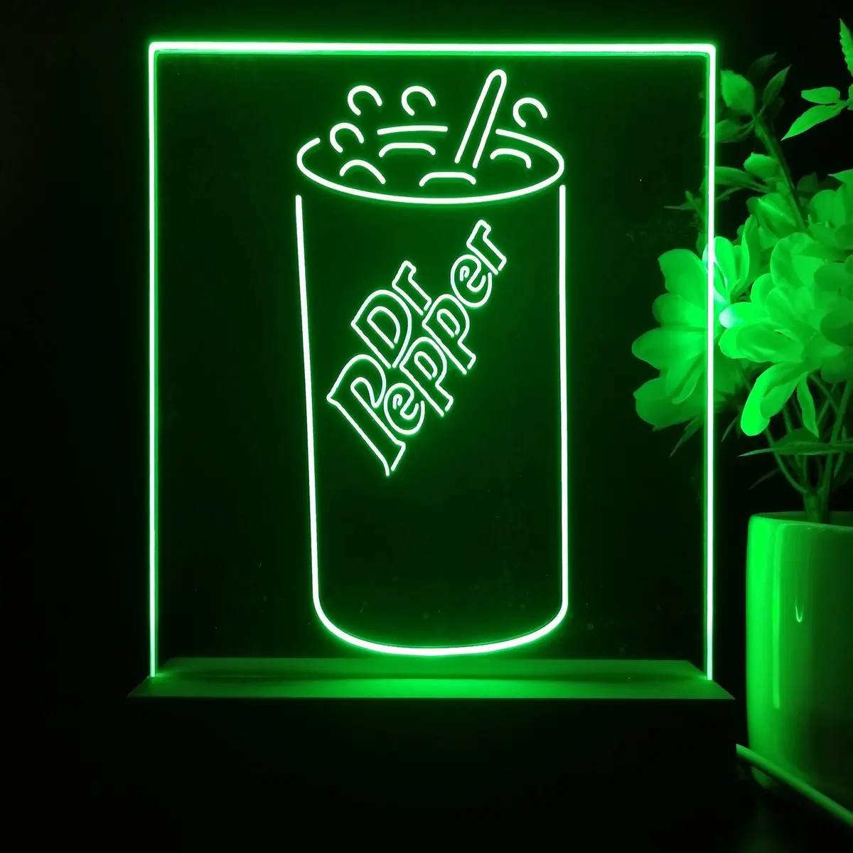 Dr Pepper Cup Night Light Neon Pub Bar Lamp 1