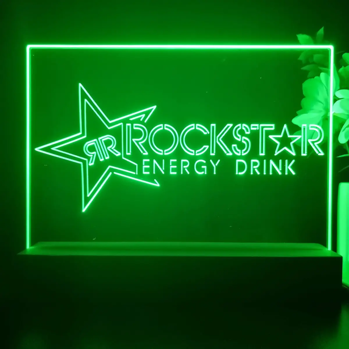 Rockstar Us Beverages Star Neon Sign Pub Bar Decor Lamp 1